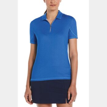 CALLAWAY ALL-OVER STITCHED CHEV LADIES’ POLO Thumbnail