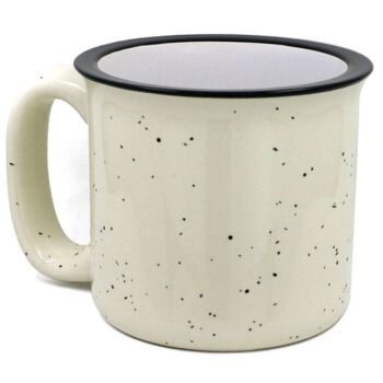 13oz Beige Ceramic Enamel Mug Thumbnail