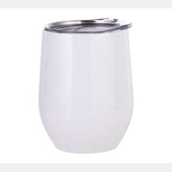 12oz Stainless Steel Stemless Wine Cup with Lid Thumbnail