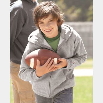 Champion Youth Double Dry Eco Full-Zip Hooded Sweatshirt Thumbnail