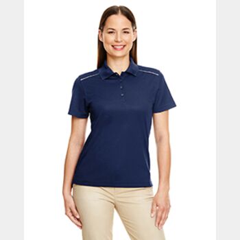 Core 365 Ladies' Radiant Performance Piqué Polo with Reflective Piping Thumbnail